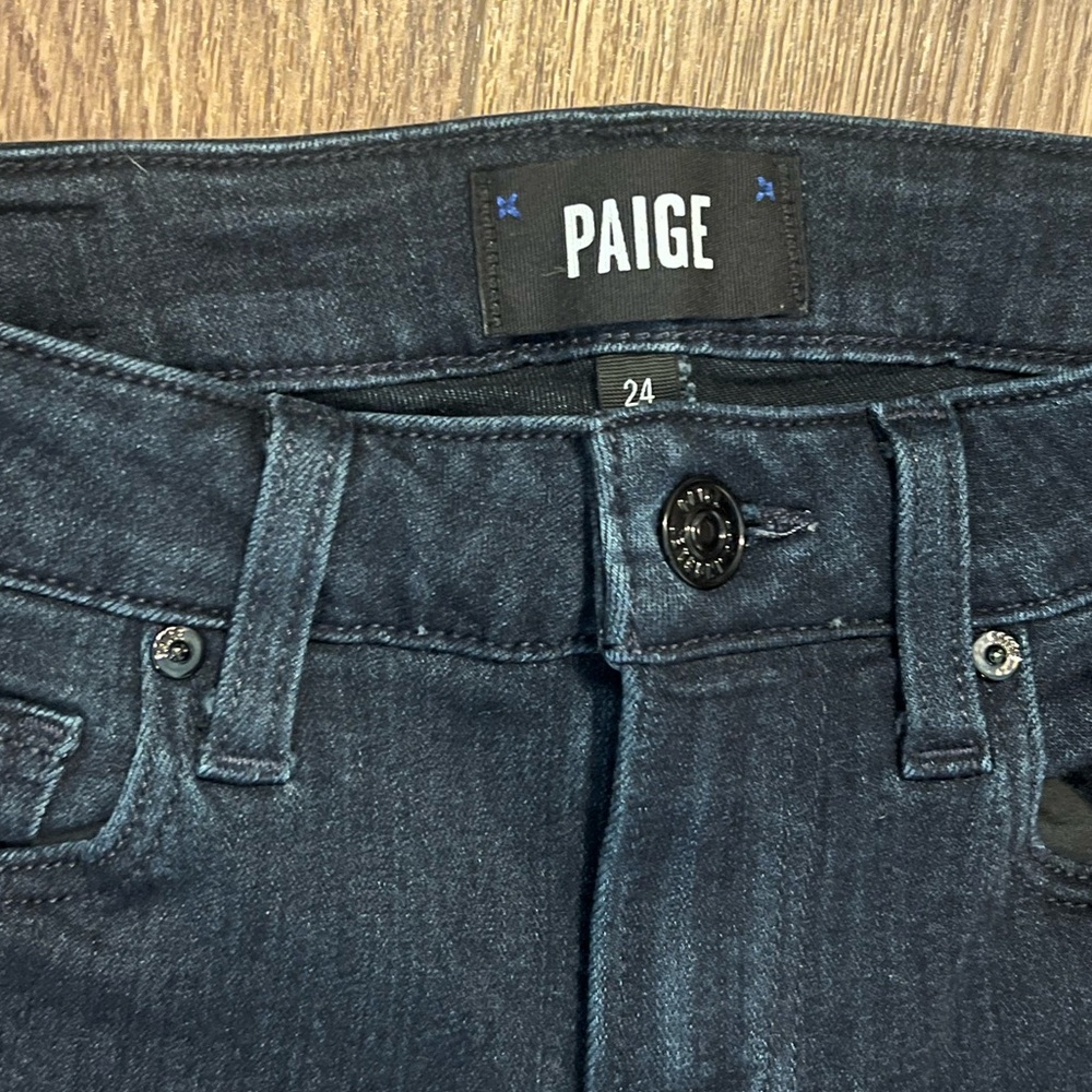 💫PAIGE High Waist Skinny Jeans, size 24, Worn twice, Stretchy feel